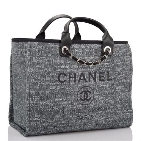 chanel canvas deauville tote|chanel deauville tote for sale.